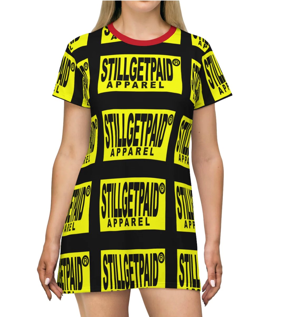 This Stillgetpaid All-Over-Print T-Shirt Dress is tagless, custom cut and sewn to match every style. The fun prints will make this t-shirt dress a great piece to sell online