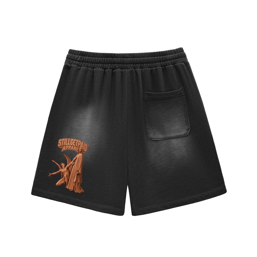 Sun-Fade Raw-Edge Penny Shorts