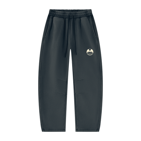 Unisex Vintage Wash Barrel Leg Fleece Sweatpants