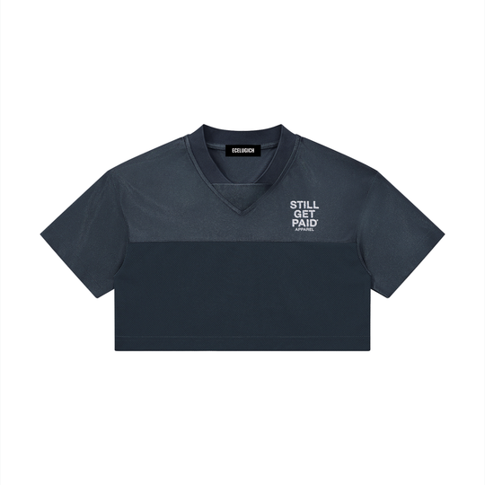 Women’s Cropped Paneled V-Neck Cloud Jersey