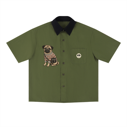 Unisex Color Block Short Sleeve Shirt