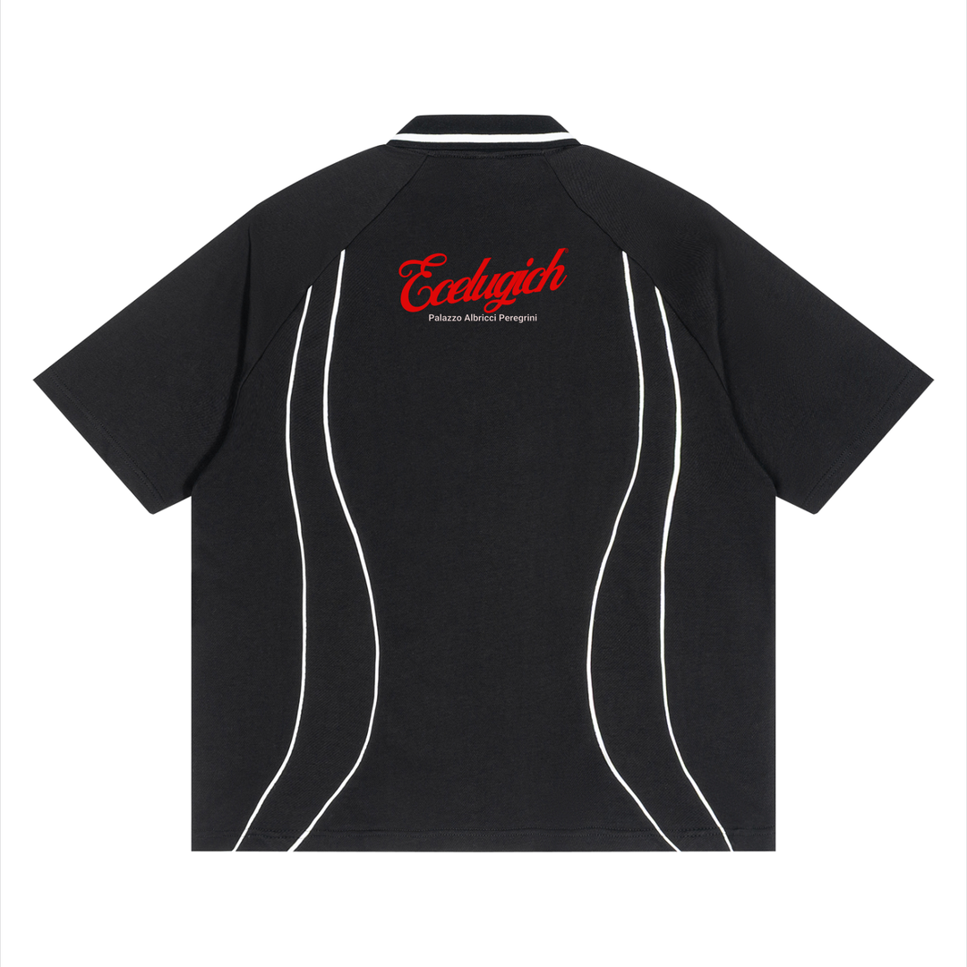 Unisex Raglan Palazzo Albricci Perebrini Piping Polo Shirt
