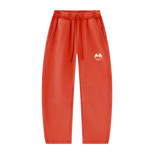 Unisex Vintage Wash Barrel Leg Fleece Sweatpants
