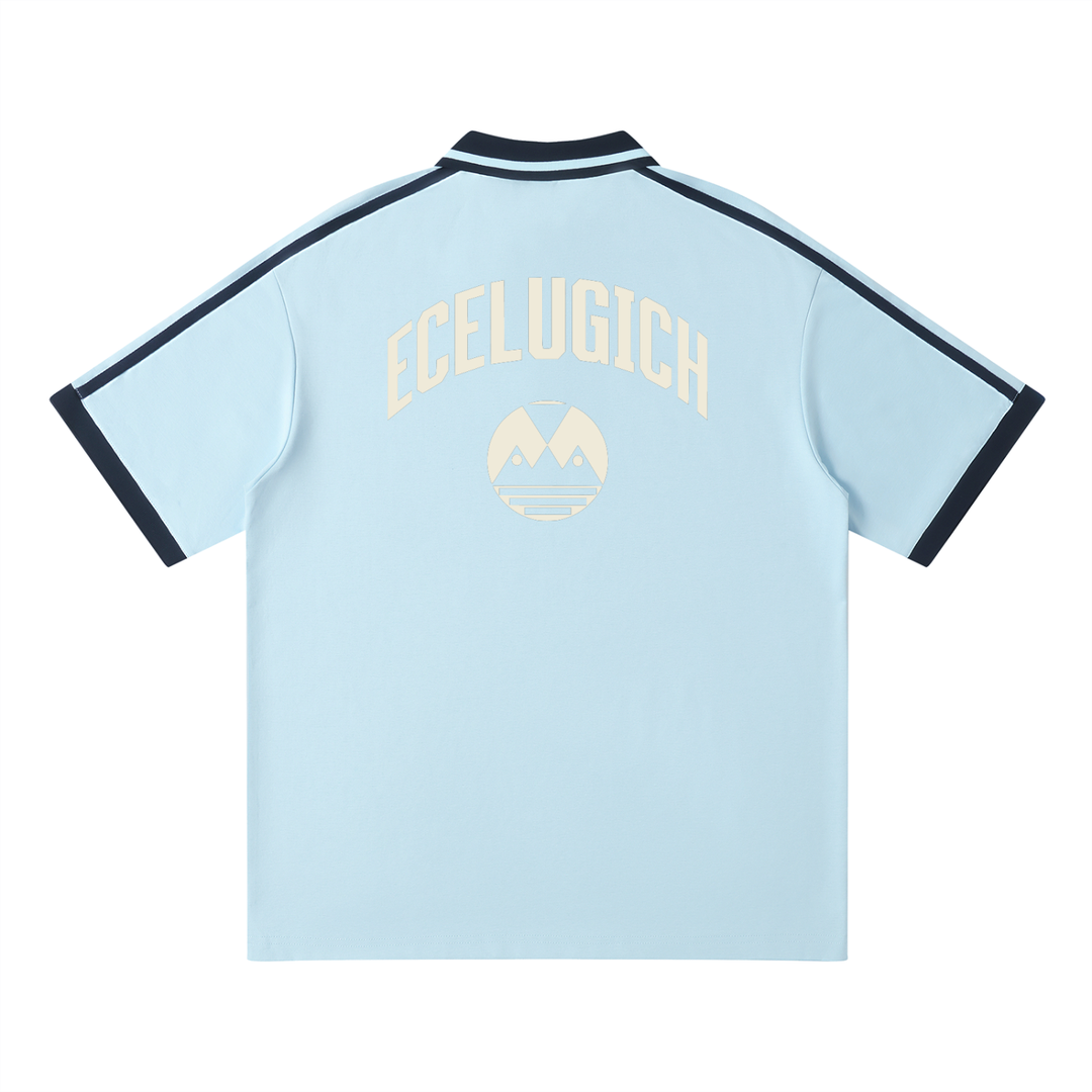 Unisex Contrast Piping Polo Shirt