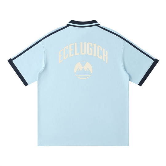 Unisex Contrast Piping Polo Shirt