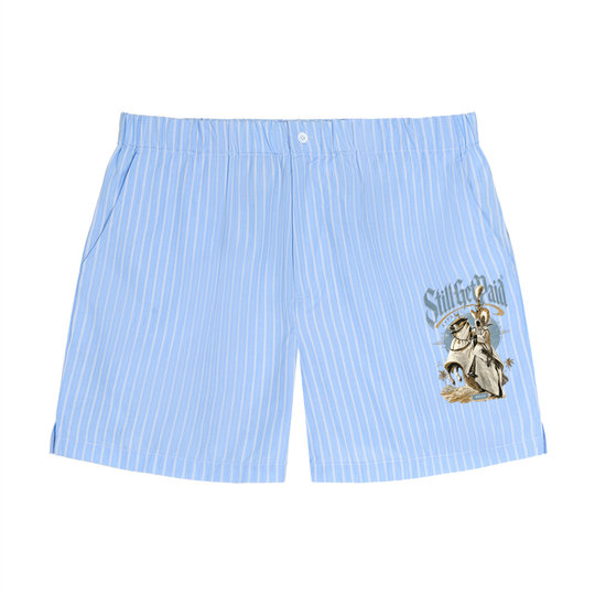 Striped Elastic Waist Shorts