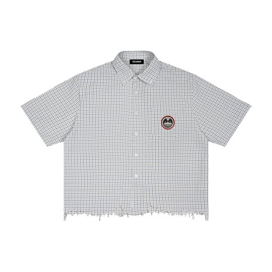 Unisex Distressed Plaid Boxy Palazzo Albricci Peregrini Shirt