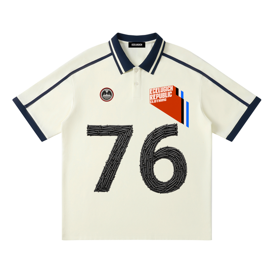 Unisex Contrast Piping Polo Shirt