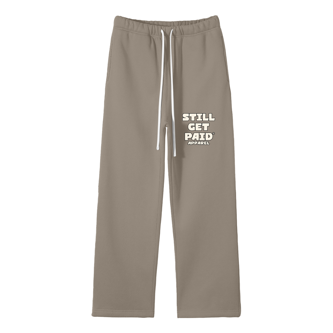 Unisex Solid Color Fleece Straight Leg Pants