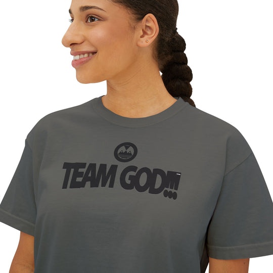 ECELUGICH® TEAM GOD!!! Women's Boxy Tee