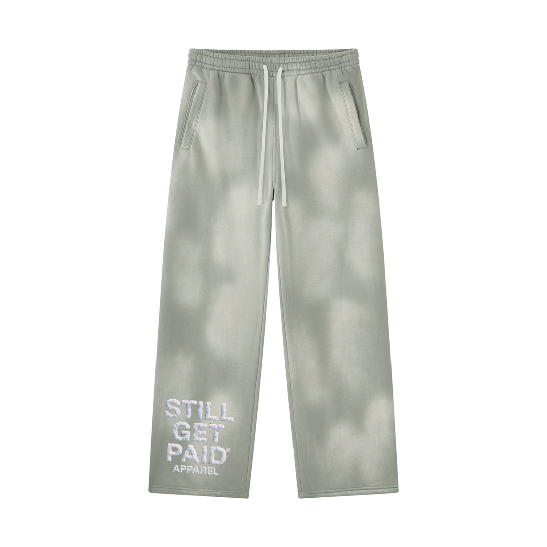 Unisex Sunfade Wide Leg Fleece Cloud Stacked Sweatpants