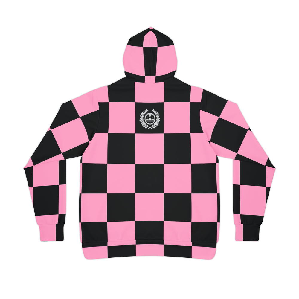 ECELUGICH Athletic Hoodie Pink Hearts