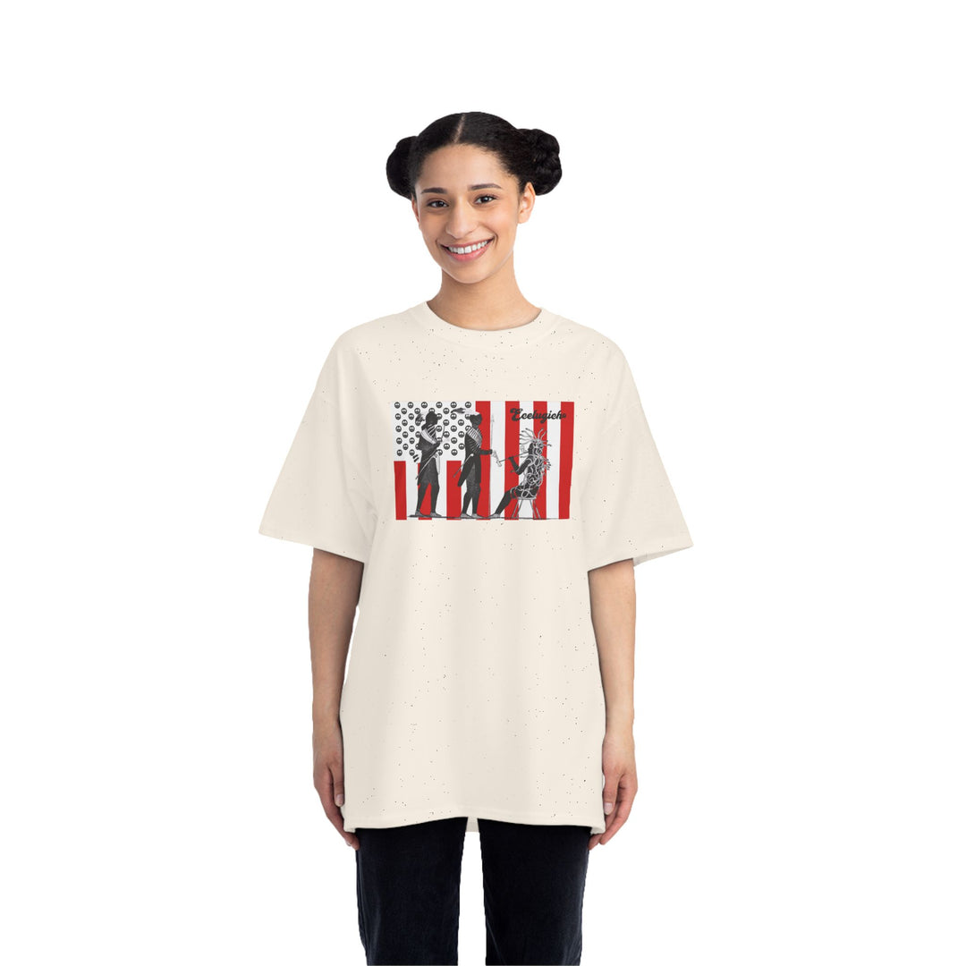 ECELUGICH® UNISEX OVERSIZE PEACE FLAG TEE SHIRT