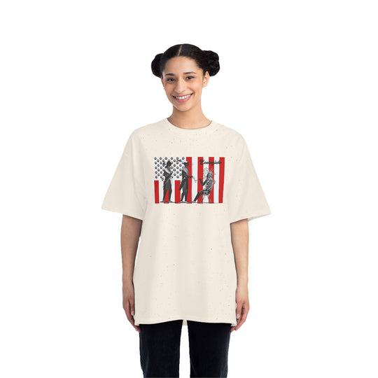 ECELUGICH® UNISEX OVERSIZE PEACE FLAG TEE SHIRT