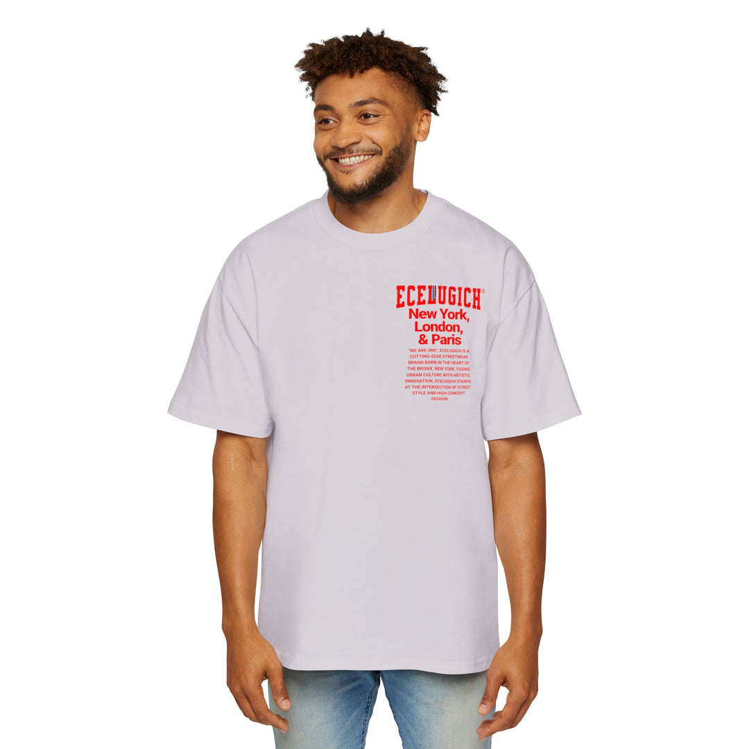 ECELUGICH® Men's Heavy Oversized Tee