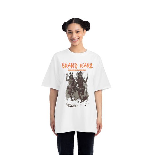 ECELUGICH® INDIGENOUS AMERICAN UNISEX OVERSIZE TEE SHIRT BRAND WARZ