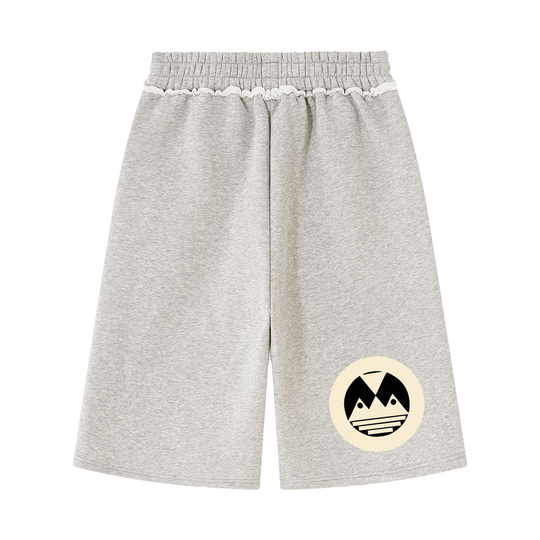 Unisex Raw Edge Fleece Shorts