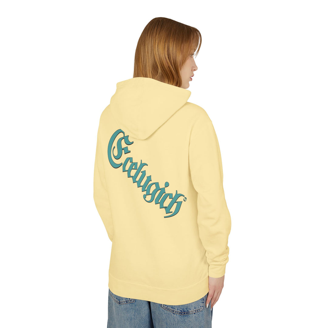 ECELUGICH® Walbaum Fraktur Cozy Unisex Lightweight Hooded Sweatshirt with Retro Typography