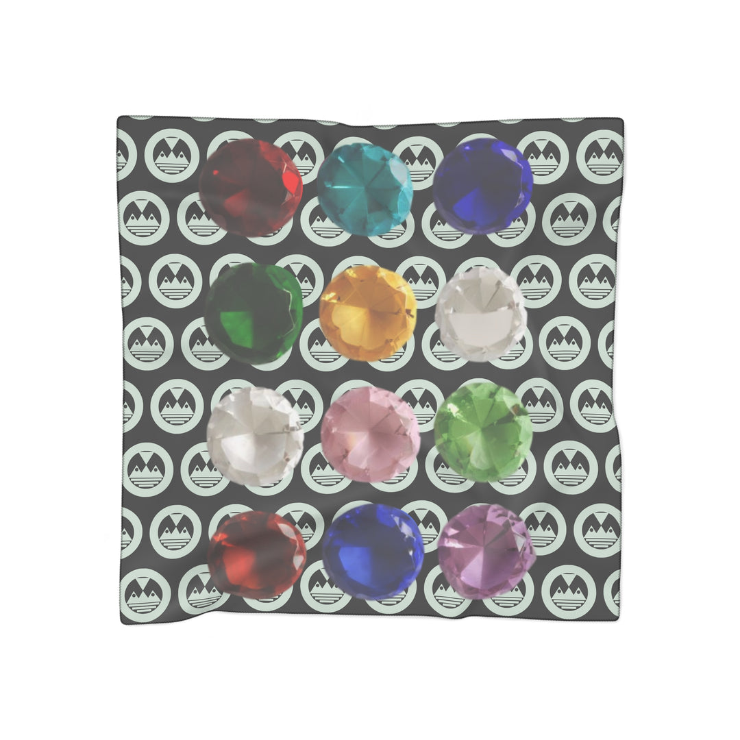 ECELUGICH® Poly Scarf GEMSTONES OF AARON'S BREASTPLATE GLASS STONES