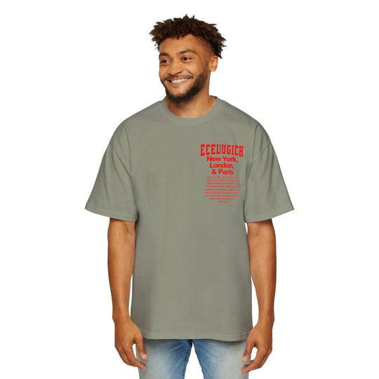 ECELUGICH® Men's Heavy Oversized Tee