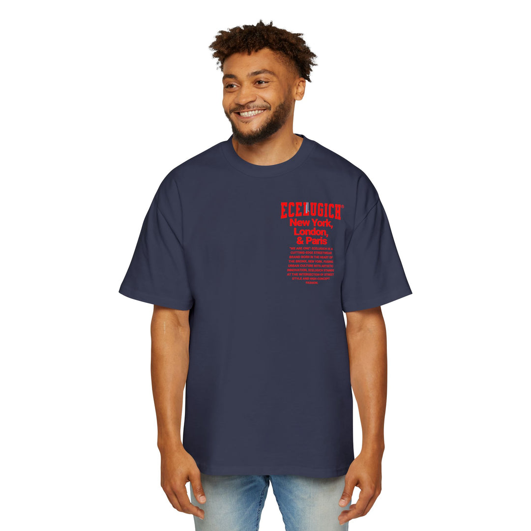 ECELUGICH® Men's Heavy Oversized Tee