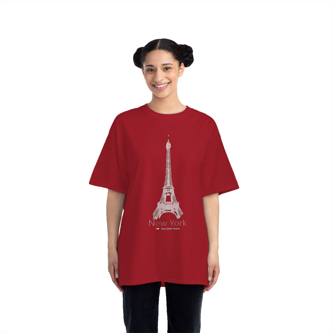 ECELUGICH® NEW YORK / EIFFEL TOWER UNISEX OVERSIZE TEE SHIRT