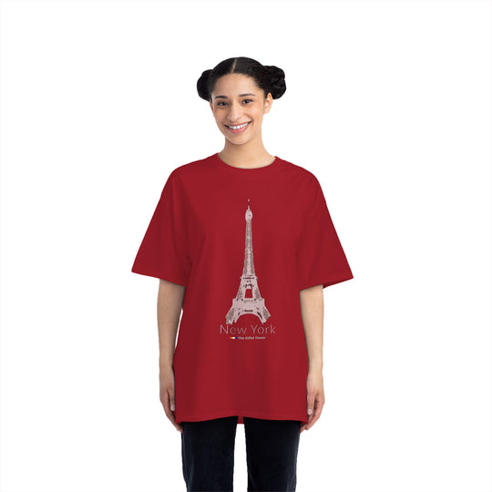 ECELUGICH® NEW YORK / EIFFEL TOWER UNISEX OVERSIZE TEE SHIRT