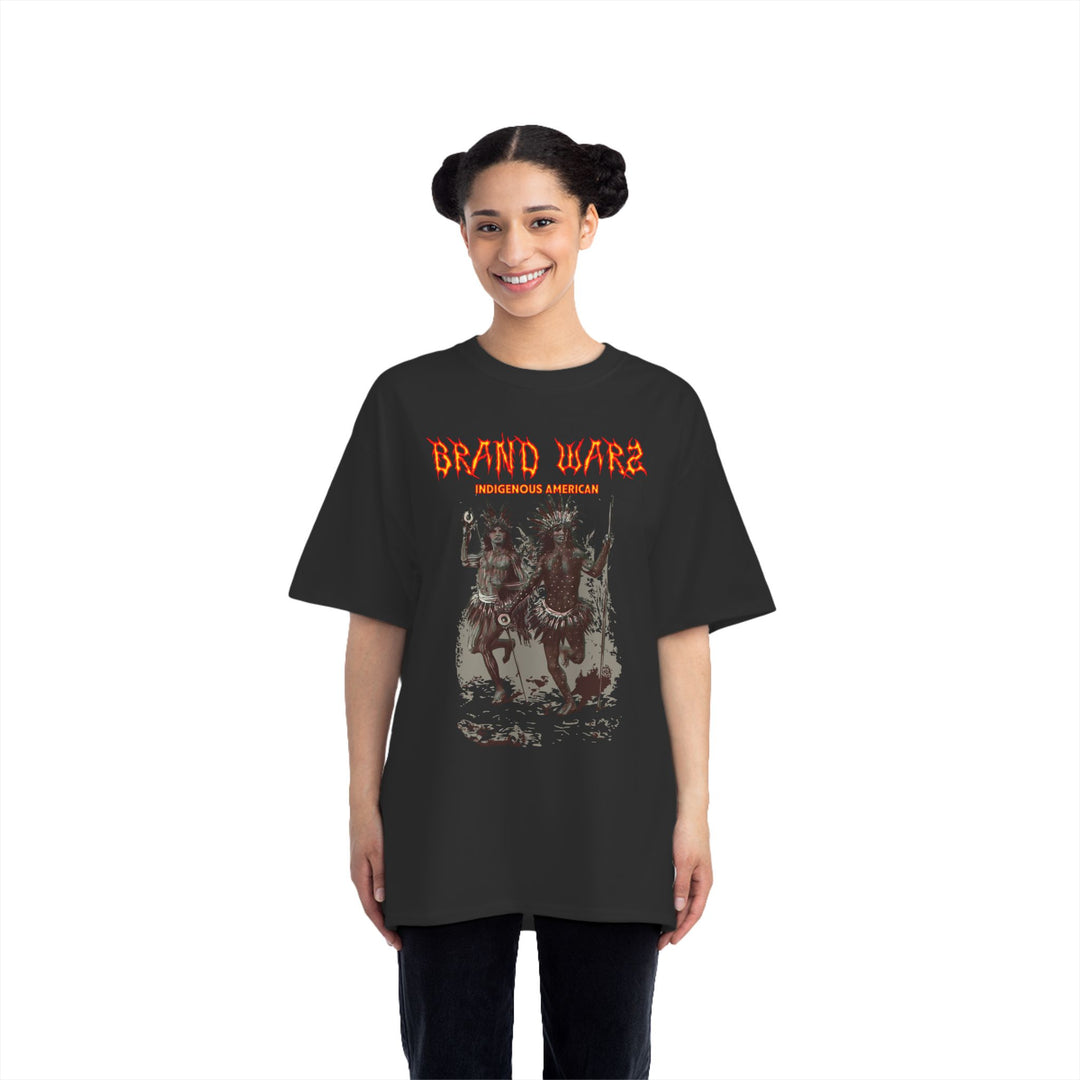 ECELUGICH® INDIGENOUS AMERICAN UNISEX OVERSIZE TEE SHIRT BRAND WARZ