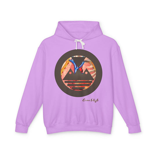 ECELUGICH® Logo Beating Heart Walbaum Fraktur Cozy Unisex Lightweight Hooded Sweatshirt with Retro Typography