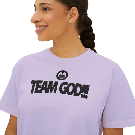 ECELUGICH® TEAM GOD!!! Women's Boxy Tee