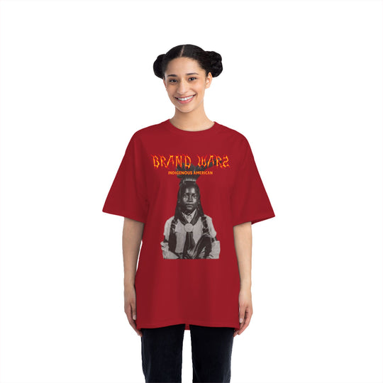 ECELUGICH® INDIGENOUS AMERICAN UNISEX OVERSIZE TEE SHIRT BRAND WARZ