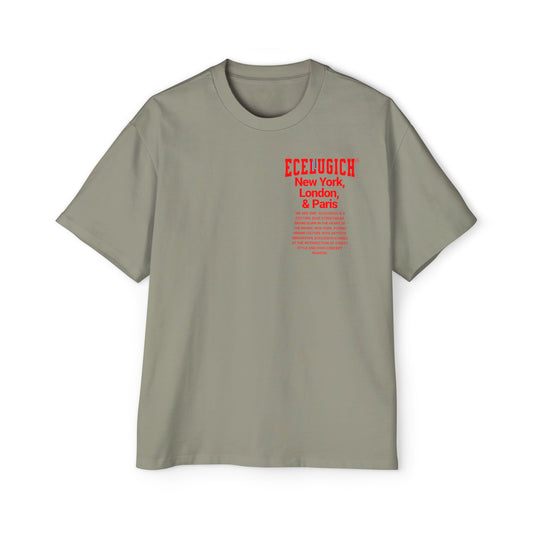 ECELUGICH® Men's Heavy Oversized Tee