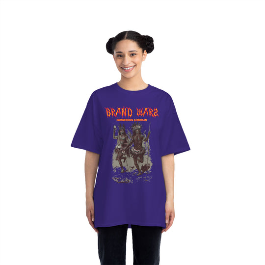 ECELUGICH® INDIGENOUS AMERICAN UNISEX OVERSIZE TEE SHIRT BRAND WARZ