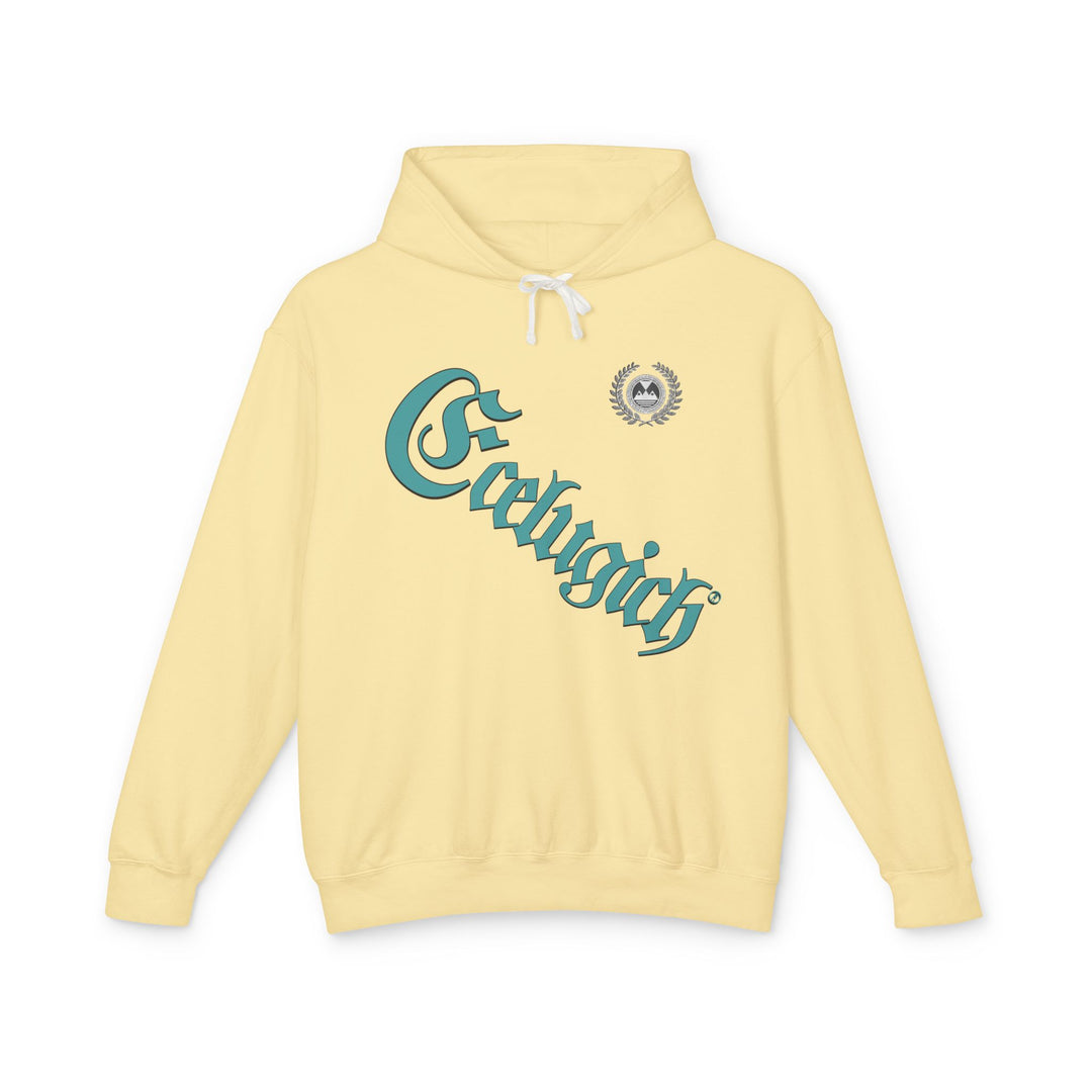 ECELUGICH® Walbaum Fraktur Cozy Unisex Lightweight Hooded Sweatshirt with Retro Typography