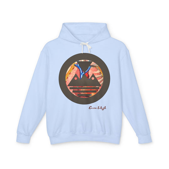 ECELUGICH® Logo Beating Heart Walbaum Fraktur Cozy Unisex Lightweight Hooded Sweatshirt with Retro Typography