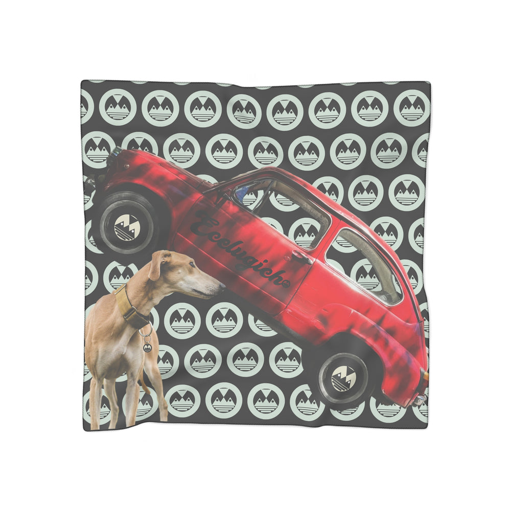 ECELUGICH® Poly Scarf Red Car and Dog