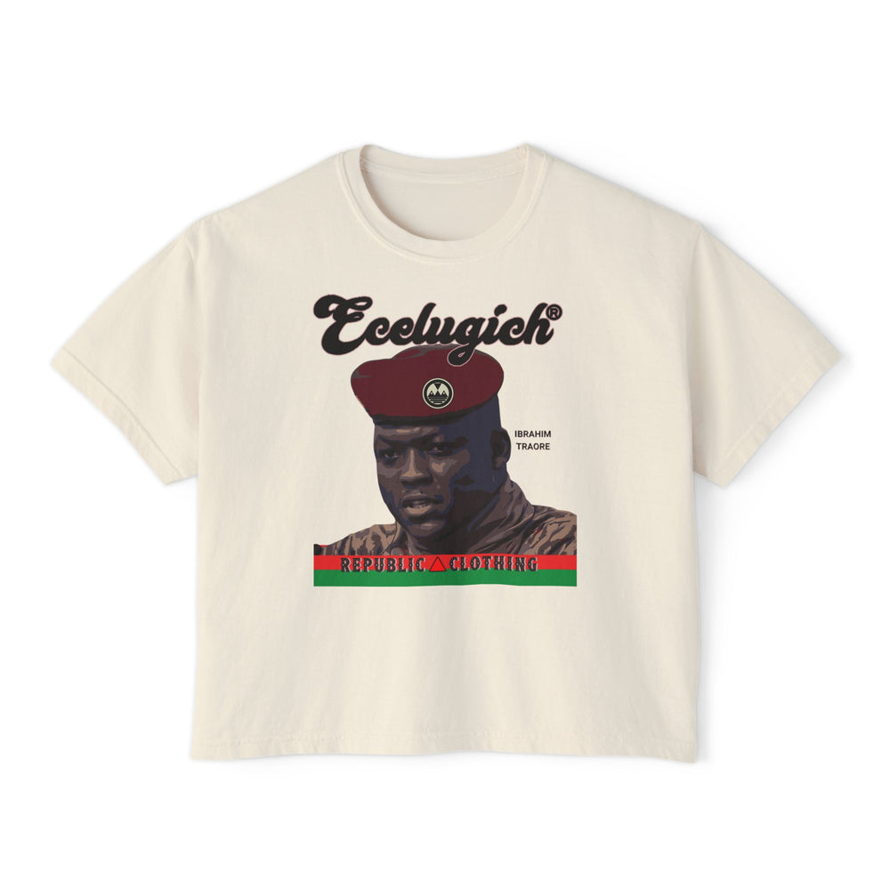 ECELUGICH®  IBRAHIM TRAORE Burkina Faso Women's Boxy Tee