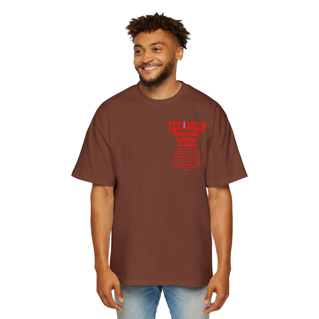 ECELUGICH® Men's Heavy Oversized Tee