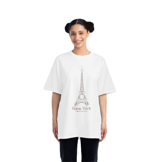 ECELUGICH® NEW YORK / EIFFEL TOWER UNISEX OVERSIZE TEE SHIRT