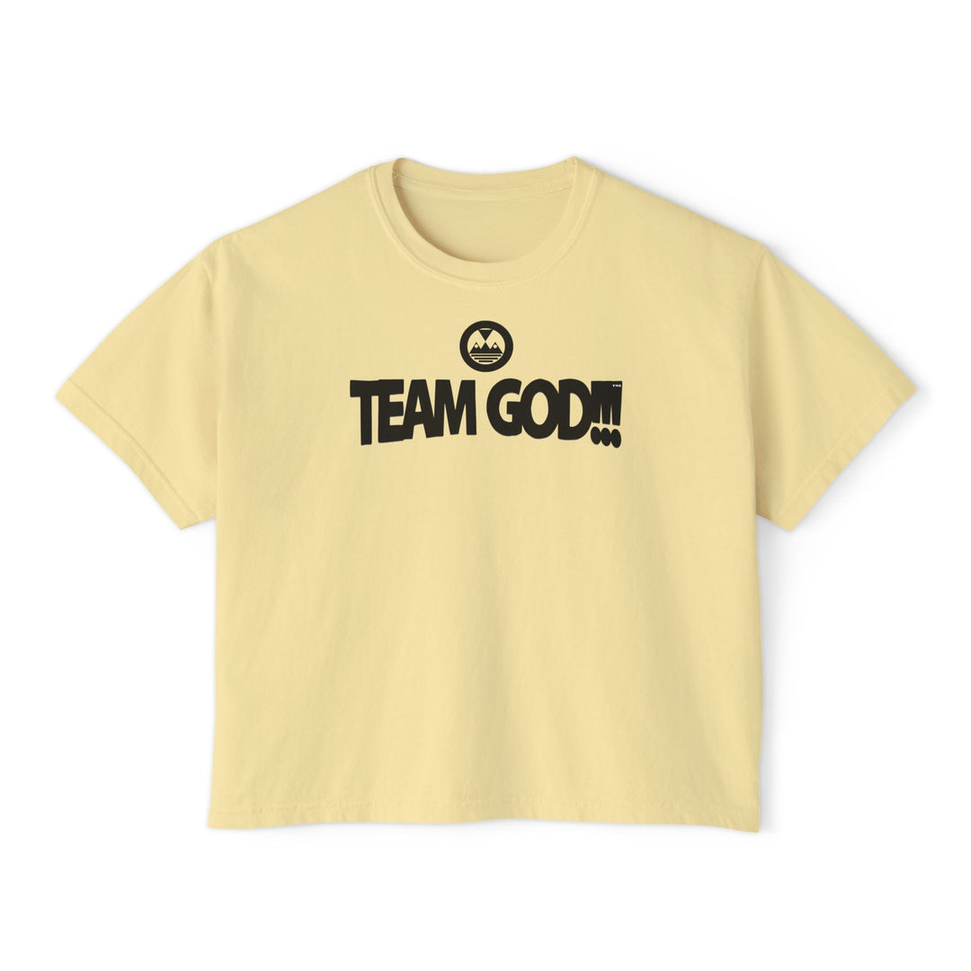 ECELUGICH® TEAM GOD!!! Women's Boxy Tee