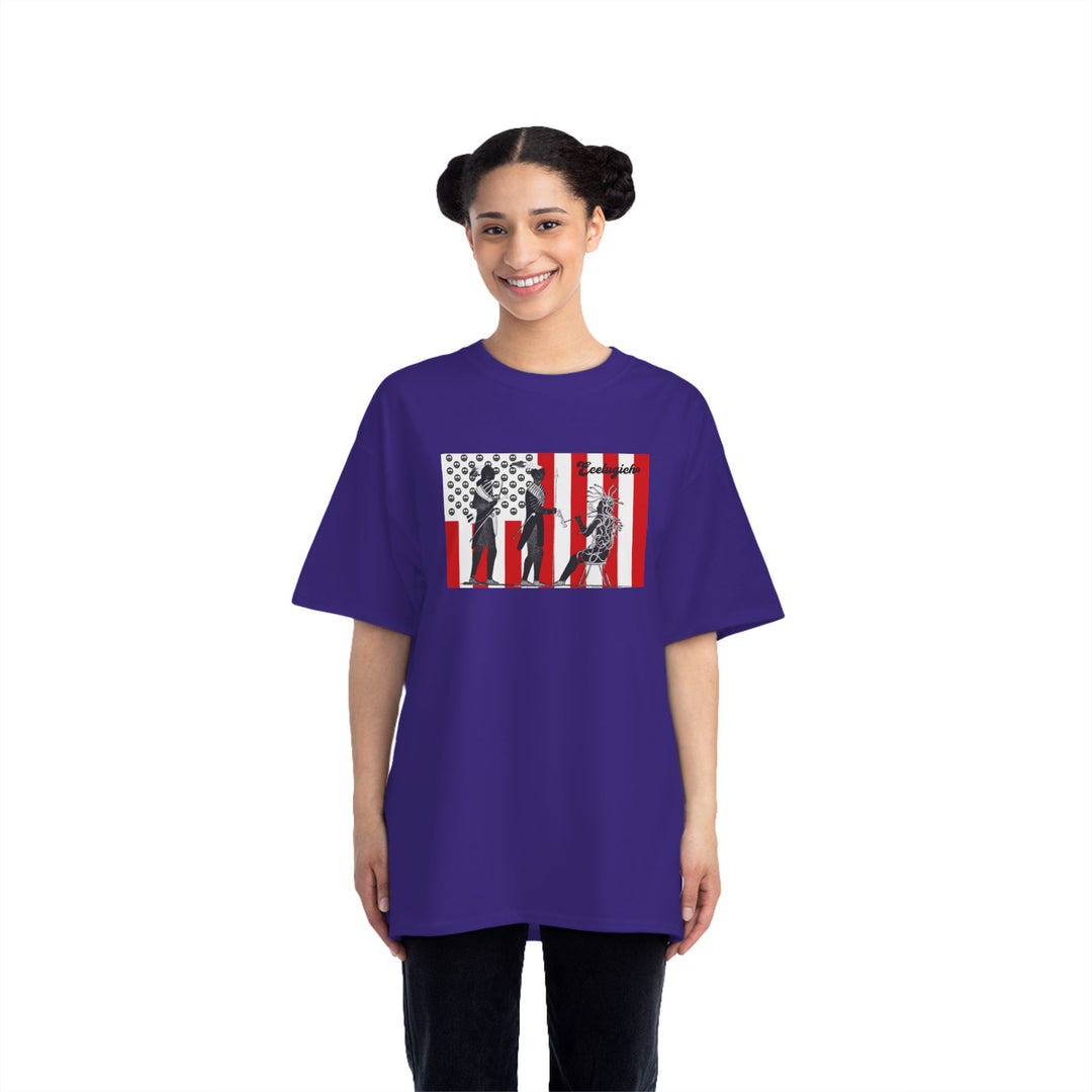 ECELUGICH® UNISEX OVERSIZE PEACE FLAG TEE SHIRT