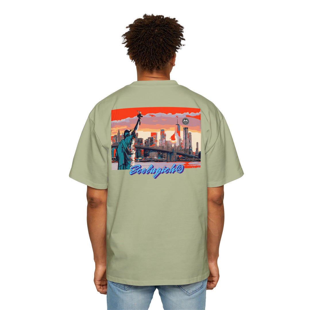 ECELUGICH® Men's Heavy Oversized Tee
