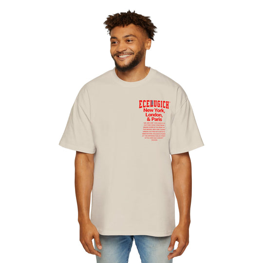 ECELUGICH® Men's Heavy Oversized Tee
