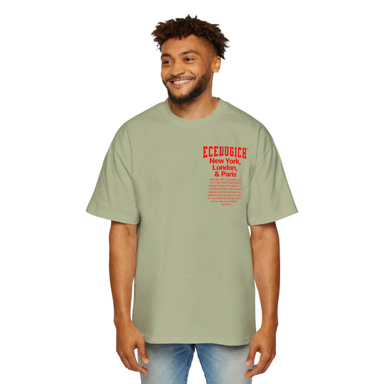 ECELUGICH® Men's Heavy Oversized Tee