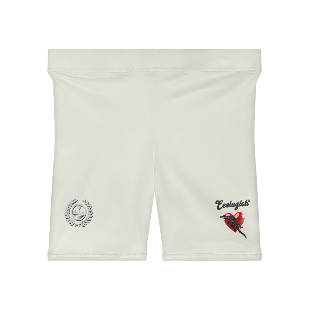ECELUGICH® Women’s Biker Shorts — Alligator Heart