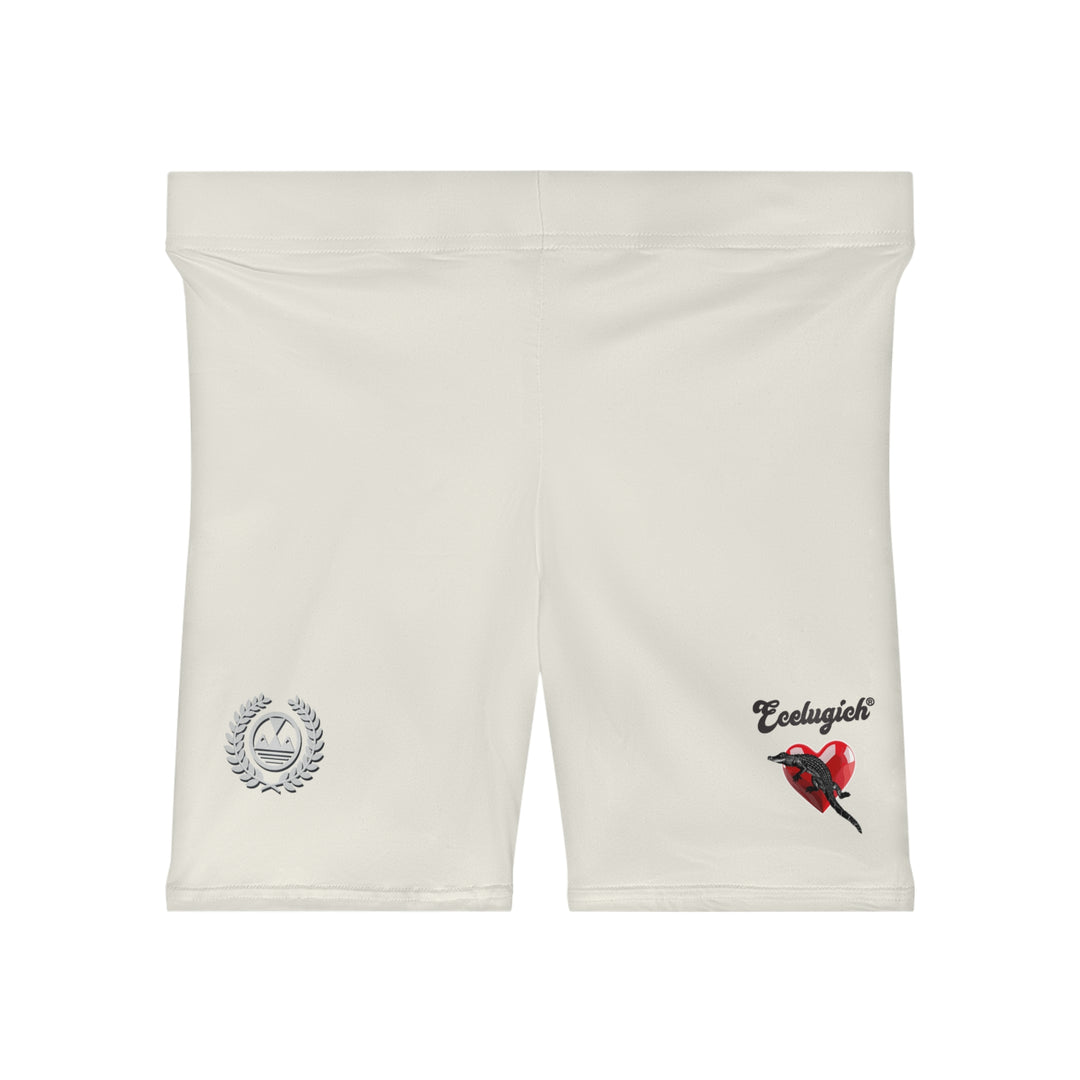 ECELUGICH® Women’s Biker Shorts — Alligator Heart
