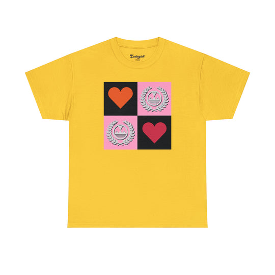ECELUGICH Unisex Heavy Cotton Tee Box Hearts