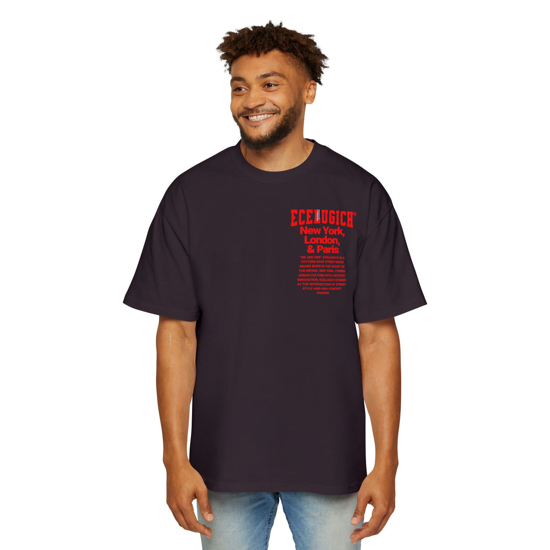 ECELUGICH® Men's Heavy Oversized Tee