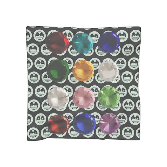 ECELUGICH® Poly Scarf GEMSTONES OF AARON'S BREASTPLATE GLASS STONES