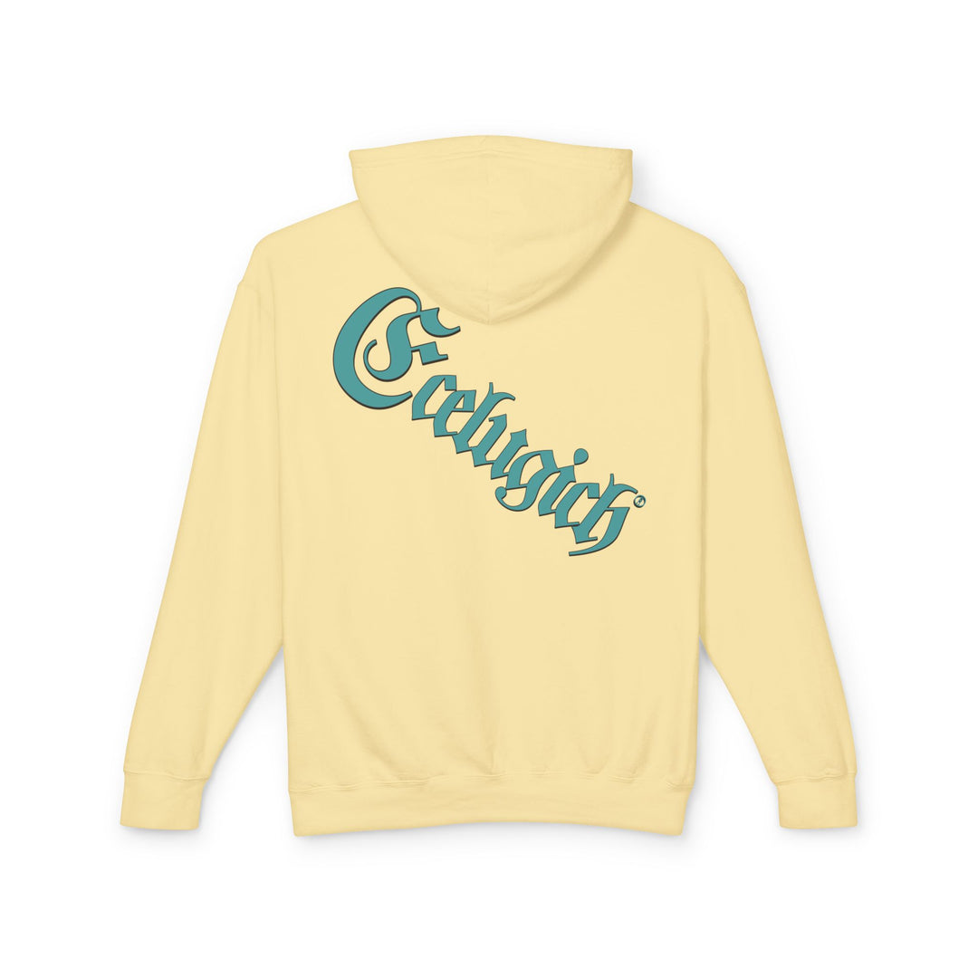 ECELUGICH® Walbaum Fraktur Cozy Unisex Lightweight Hooded Sweatshirt with Retro Typography